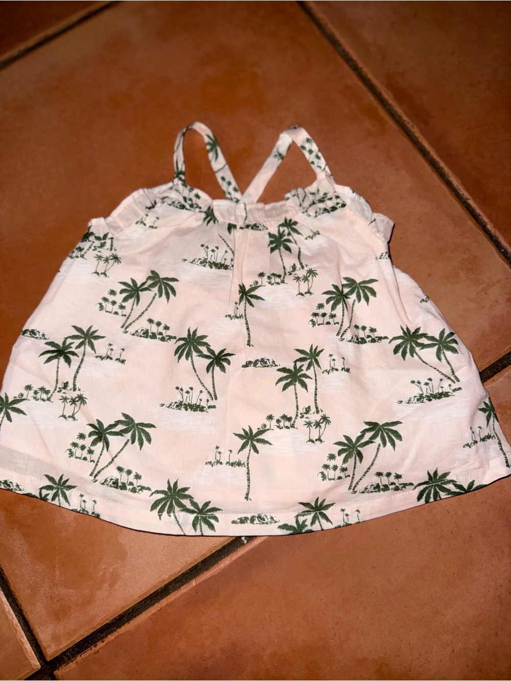 Janie and Jack Pink Palm-Print Camisole